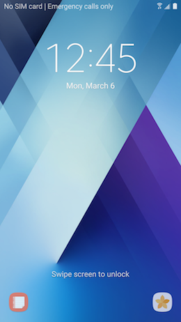 How can I pin apps on the lock screen of my Samsung Galaxy A5 2017 to quickly launch them?