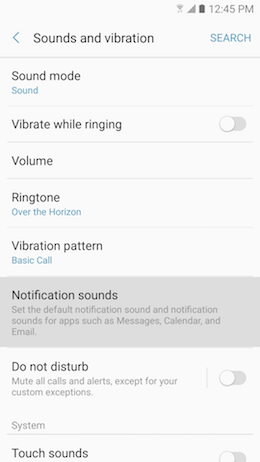 How do I Change Notification Sounds on my Samsung Galaxy A5 2017?