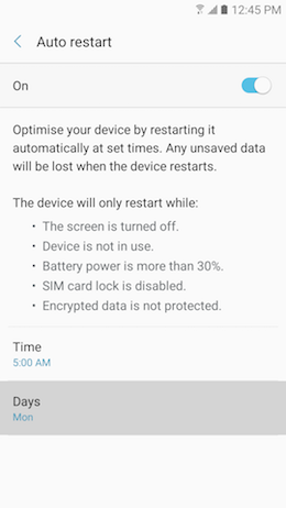 Auto restart 8