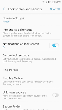 How do I set up a Lock Screen Pattern on my Galaxy A5 2017?