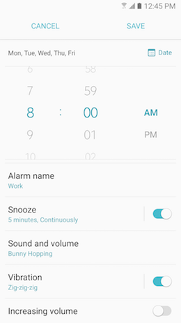 Galaxy A5 (2017): How do I set alarms on my Samsung Galaxy A5 2017 (SM-A520W)?