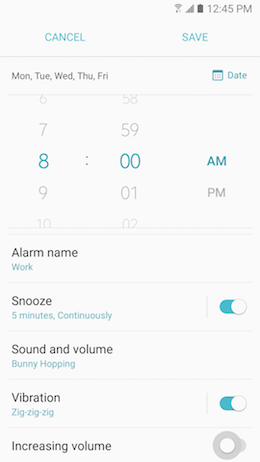 Galaxy A5 (2017): How do I set alarms on my Samsung Galaxy A5 2017 (SM-A520W)?