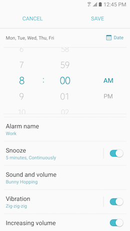 Galaxy A5 (2017): How do I set alarms on my Samsung Galaxy A5 2017 (SM-A520W)?