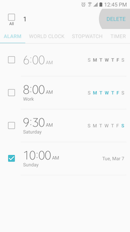 Galaxy A5 (2017): How do I set alarms on my Samsung Galaxy A5 2017 (SM-A520W)?