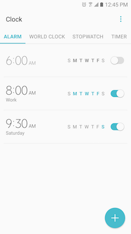 Galaxy A5 (2017): How do I set alarms on my Samsung Galaxy A5 2017 (SM-A520W)?