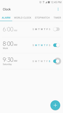 Galaxy A5 (2017): How do I set alarms on my Samsung Galaxy A5 2017 (SM-A520W)?