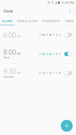 Galaxy A5 (2017): How do I set alarms on my Samsung Galaxy A5 2017 (SM-A520W)?