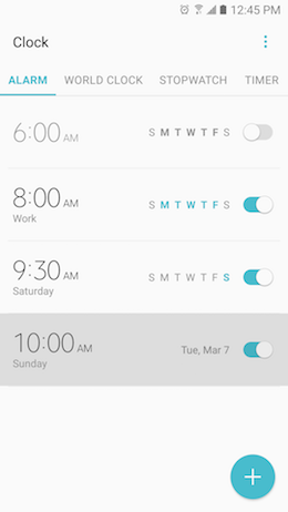 Galaxy A5 (2017): How do I set alarms on my Samsung Galaxy A5 2017 (SM-A520W)?
