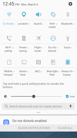 What is the Do not disturb feature, and how do I use it on my Galaxy A5 2017?