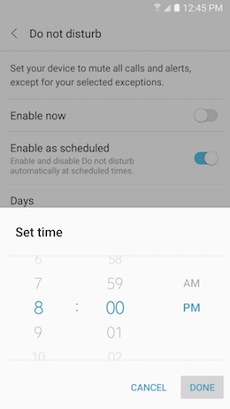 What is the Do not disturb feature, and how do I use it on my Galaxy A5 2017?