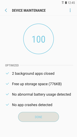How can I use device maintenance to optimize the performance of my Galaxy S6?