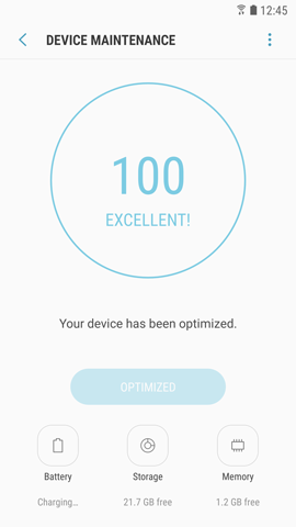How can I use device maintenance to optimize the performance of my Galaxy S6?