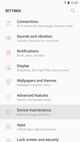 How can I use device maintenance to optimize the performance of my Galaxy S6?
