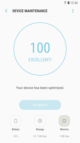 How can I use device maintenance to optimize the performance of my Galaxy S6?