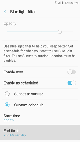 Blue light filter 10