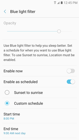 Blue light filter 12