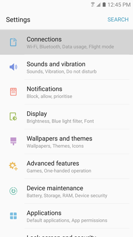How do I pair my Samsung Galaxy A5 2017 to a Bluetooth device?