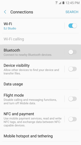 How do I pair my Samsung Galaxy A5 2017 to a Bluetooth device?