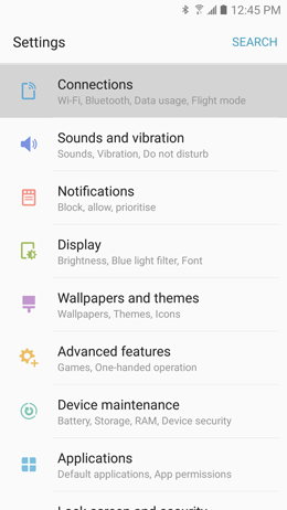 How do I pair my Samsung Galaxy A5 2017 to a Bluetooth device?