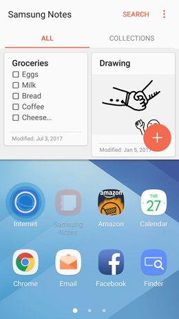 How do I use the multi window view (or split screen view) on my Galaxy A5 2017?