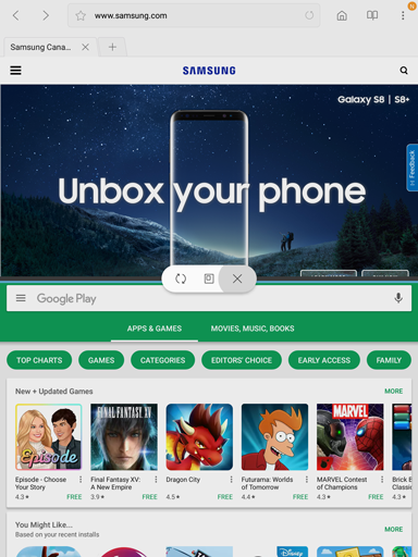 How do I use the multi window view or split screen view Galaxy Tab S3?
