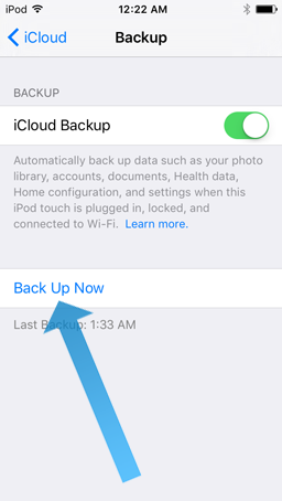 Back Up Now