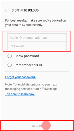 How to use Smart Switch to transfer from my iOS device to new Galaxy device?