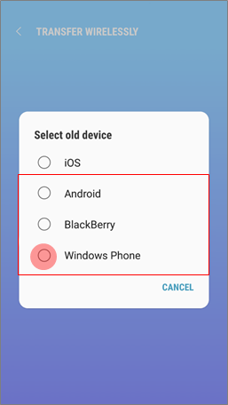 How to use Smart Switch to transfer data from Windows phone to my new Galaxy device?