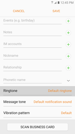 How can I assign different ringtones to different contacts on my Samsung Galaxy A5 2017?
