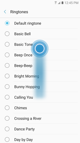 How can I assign different ringtones to different contacts on my Samsung Galaxy A5 2017?