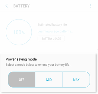 How do I monitor and extend battery life on my Galaxy Note8?