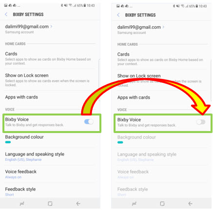 Bixby: I want to turn off the Bixby feature