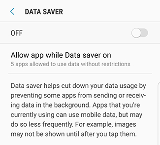 Turn Data Saver On or Off 2