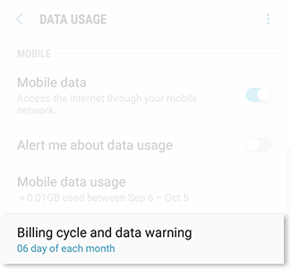 Data Usage Settings 1