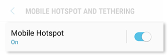 Turn On Mobile Hotspot