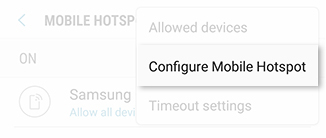 Configure Mobile Hotspot 3