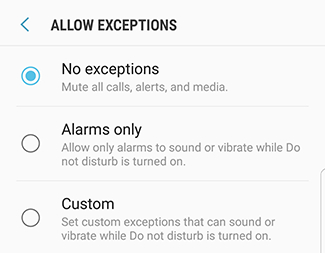 Set Up Exceptions 2