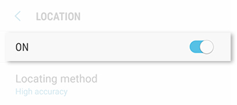 Turn On Location from Settings