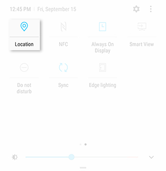 Turn On Location from the Notification Panel 2