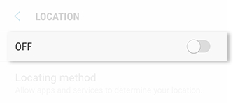 Turn Off Location from Settings