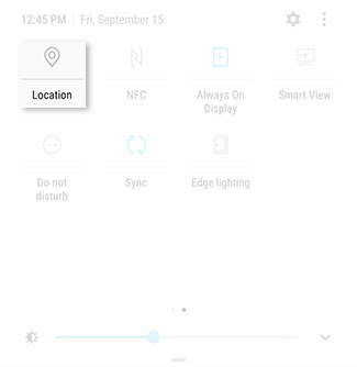 Turn Off Location from the Notification Panel 2