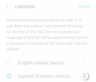 Change the Device Language