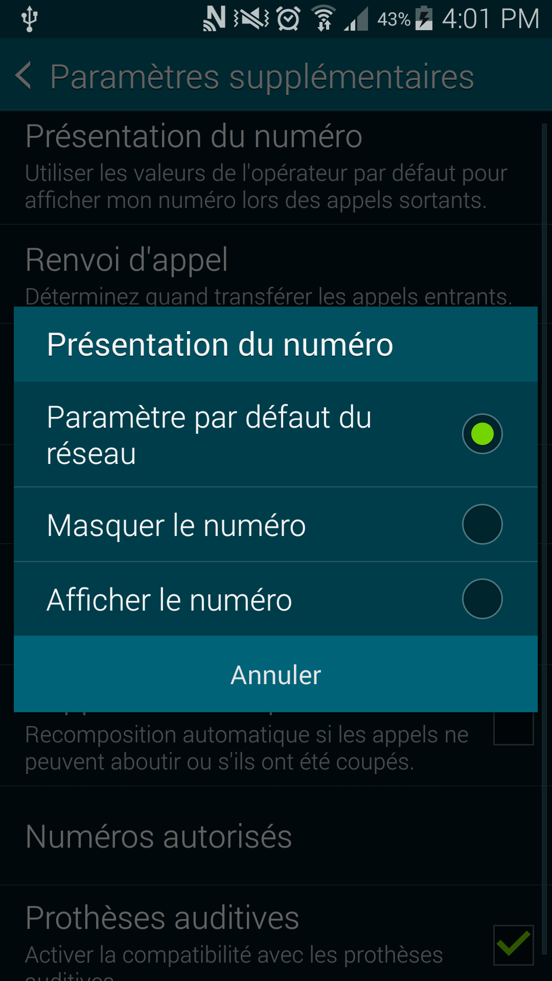 comment retrouver un numero masqué samsung