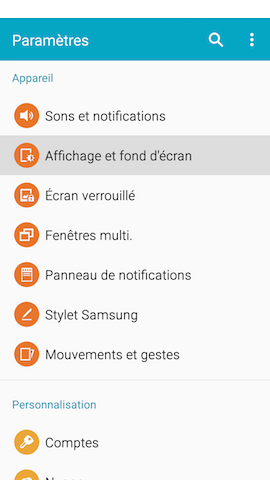 Android 5.0 Lollipop: Style et taille de la police (Samsung Galaxy Note4)
