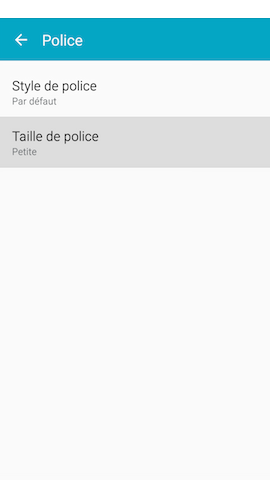Android 5.0 Lollipop: Style et taille de la police (Samsung Galaxy Note4)