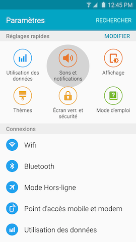 Galaxy S6 edge: Mode ne pas déranger (SM-G925W)