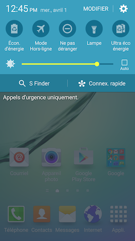 Galaxy S6 edge: Mode ne pas déranger (SM-G925W)
