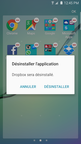 Galaxy S6 edge: Désinstaller ou désactiver des applications (SM-G925W)