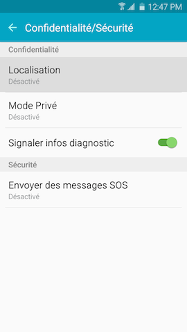 Galaxy S6 edge: Services de localisation (SM-G925W)