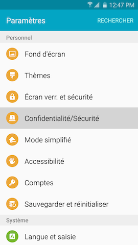 Galaxy S6 edge: Services de localisation (SM-G925W)